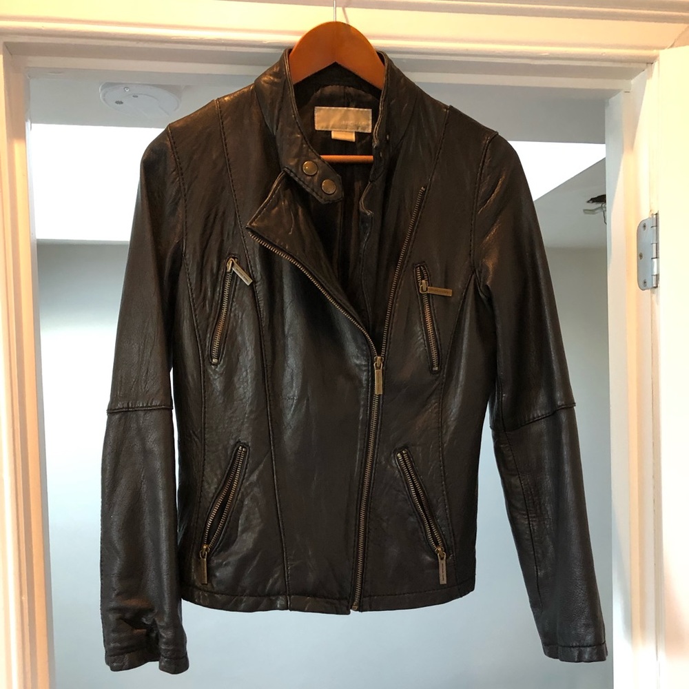 Moto leather jacket
